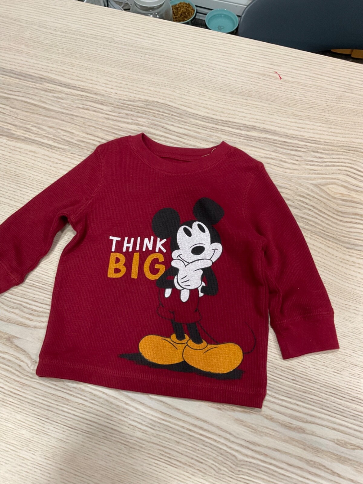 Disney Jumping Beans 12m Pullover Burgandy Unisex 60% Cot 40