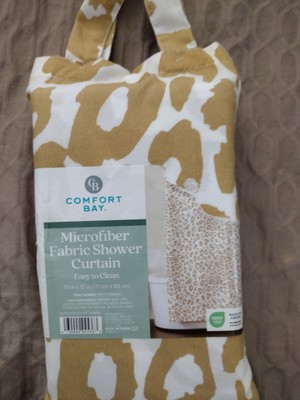 Comfort Bay Microfiber Fabric Shower Curtain