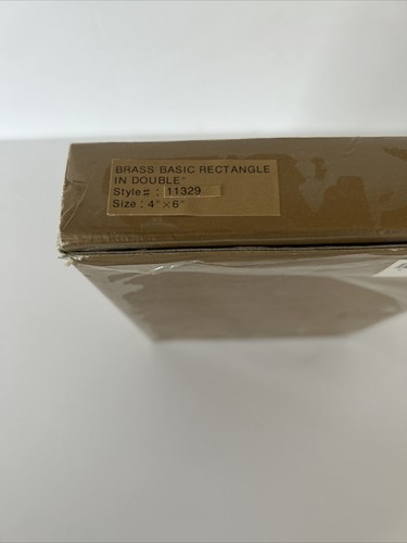 Double Brass Rectangle Picture Frame Bi Fold 4"x6"