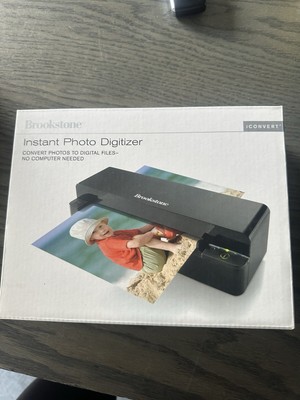 NEW Brookstone Instant Photo Digitizer No Computer Needed 