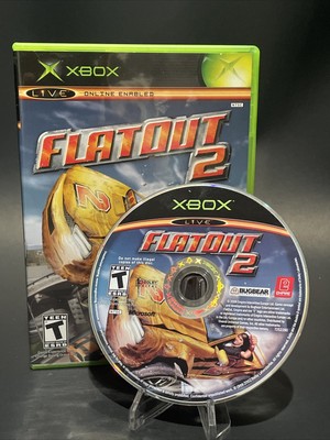 FlatOut 2 (Microsoft Xbox, 2006) Complete With Manual CIB Unscratched Tested