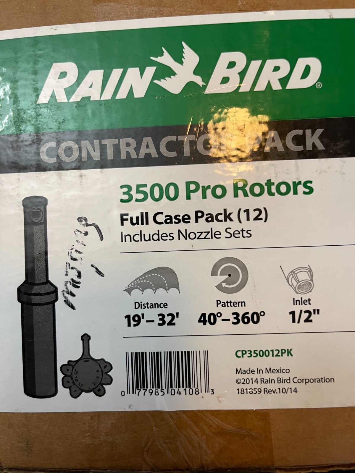 Rain Bird 32HE Kit De Sistema De Rociadores Profesionales Emergentes En Tierra Con Conexion De Manguera De Jardin Conecta Y Usa Color Negro
