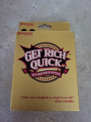 Pressman GET RICH QUICK The Funniest Card Game On The Planet Ages 8+ Game Night