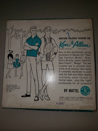 NRFB vintage 1965 MATTEL Barbie KEN fashion #1418 HIKING HOLIDAY