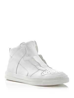 

ASH Женские белые высокие кожаные спортивные кроссовки без шнуровки на платформе Enigma, Белый, 360162