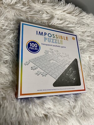 Impossible Clear Transparent Puzzle-see Through- 100 Pieces Skill Mind Game