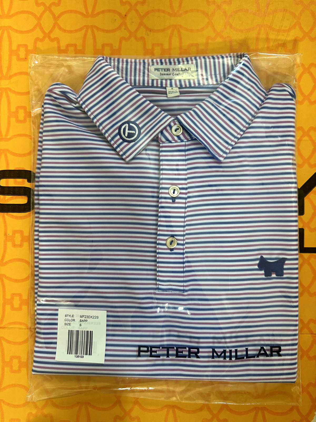 【新品】PETER MILLAR/SCOTTY CAMELON ポロシャツ Scotty Cameron Circle T Peter Millar Light Blue Agave Man