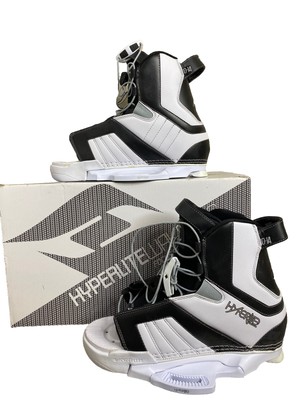 Hyperlite Wake Board Remix Binding Boots Sz 10-14 White Black