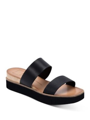 

Женские шлепанцы на танкетке DOLCE VITA Black skin 1 Sals Sals 8,5 на платформе, Черный, PARNI