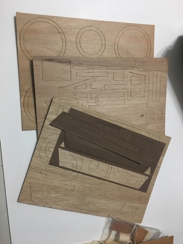 Allwood Brand Vintage 1977 Covered Wagon Wood Model Kit 1:16 Scale Unused