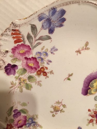 Pair Of Antique Royal Bonn Hand Painted 6 1/4” Dessert Plates
