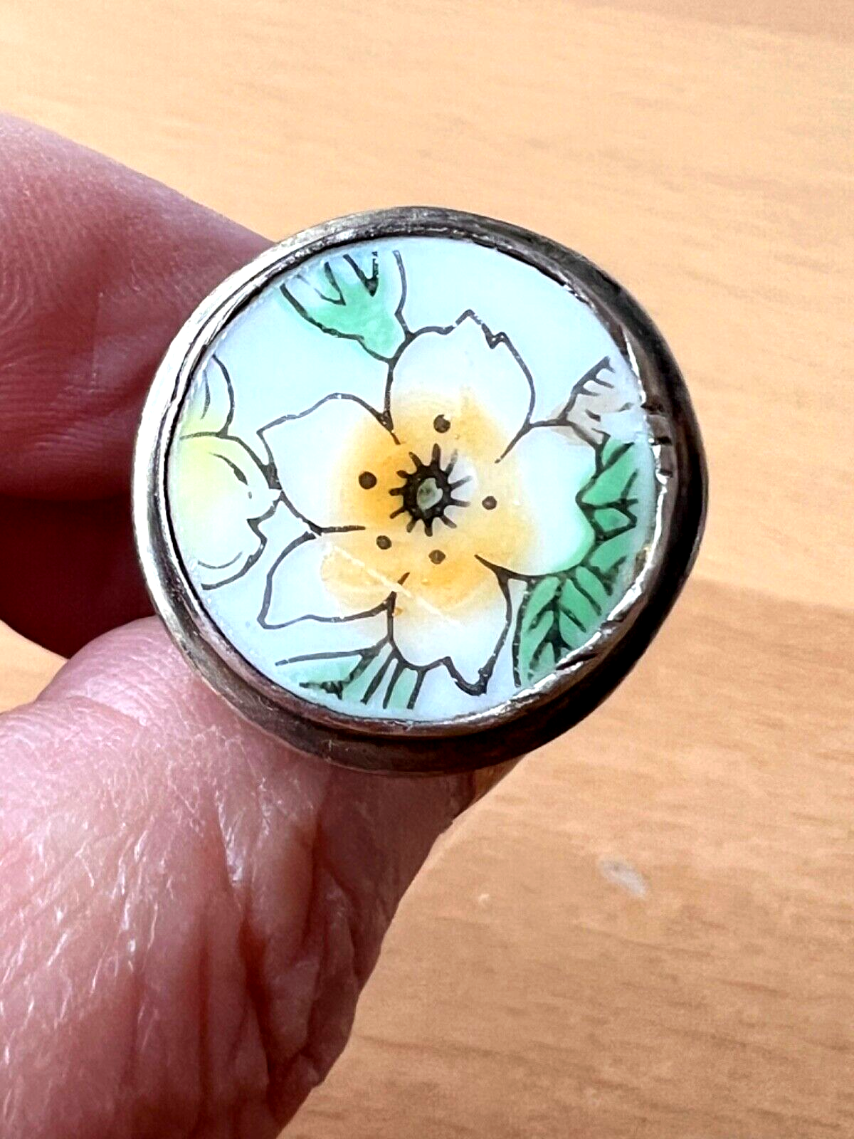 【１着でも送料無料】 VINTAGE DESIGNER J.LEE JESSICA LEE 925SS CERAMIC FLOWER アクセサリー