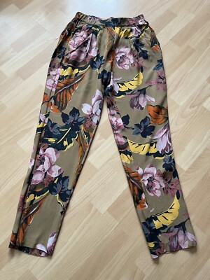 Beautiful Simona Barbieri Twinset Designer Viscose Trousers Size M UK 12 14 New 