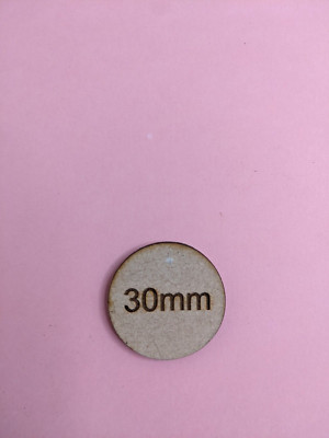 30mm round  cut out shape mdf  x 100