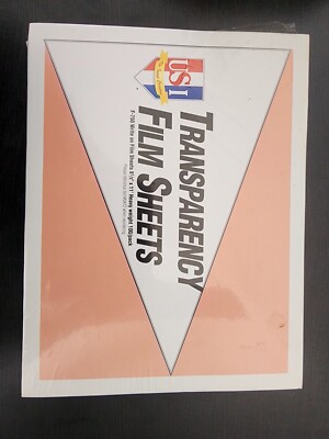 USI Transparency Film Sheets F-500 Write On ~ 8.5 x 11 Medium Weight ~ Item 0471