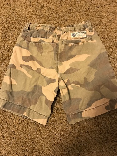 Osh Kosh Boys Shorts Khaki Green Camo Military Adjustable Waist 6
