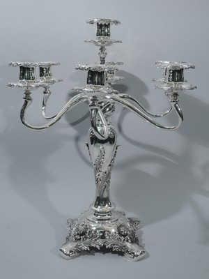 Tiffany Chrysanthemum Candelabra - 16736 - 7 Light   Sterling Silver