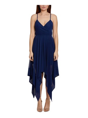 Мудрец коллективной женские темно асимметричный подол спагетти ремень макси платье 4