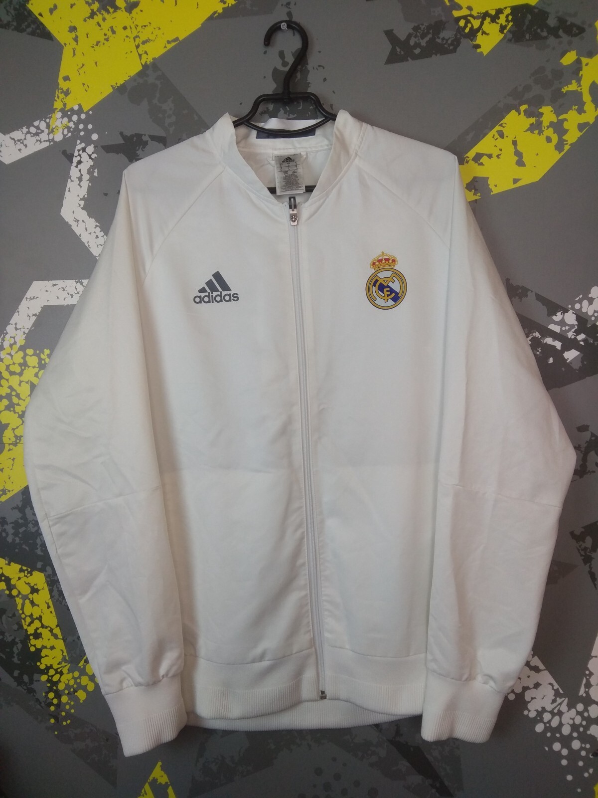 Real Madrid Training Jacket With Zipped White Adidas AI4661 Real Madrid Training Jacket With Zipped White Adidas AI4661