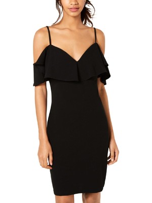 Женское черное коктейльное платье-сорочка на тонких бретельках с ИЗУМРУДНЫМ пломбиром L