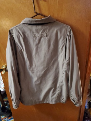 Authentic Bill Blass Black Label Basic Khaki Jacket Sz M 85% polyester 15% nylon