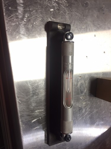 STARRETT NO. 98-8 MACHINIST LEVEL W/GROUND VIAL & CROSS TEST LEVEL & BOX