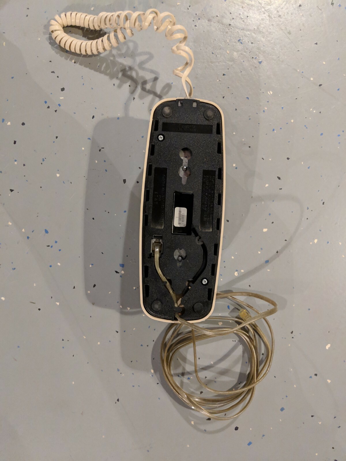 AT&T Corded Home Desk or Wall Mount Landline Phone Telephone Handset Almond
