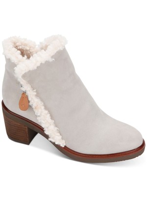 GENTLE SOULS KENNETH COLE Женские серые кожаные ботильоны на блочном каблуке с лучшим носком, 8,5 М