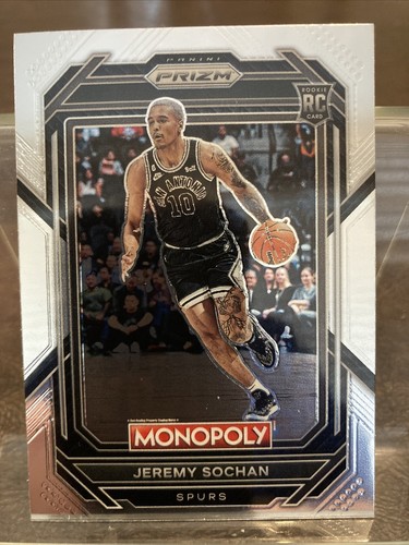 2022-23 Panini Monopoly Prizm Jeremy Sochan Base Rookie RC