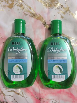 2- Bottles RDL Babyface Facial Cleanser with Cucumber extract 150ml each