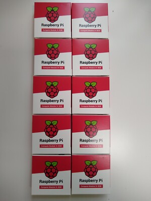 LOT OF 10 - Raspberry Pi Compute Module 3+ (CM3+/8GB) - 8GB EMMC SC0146