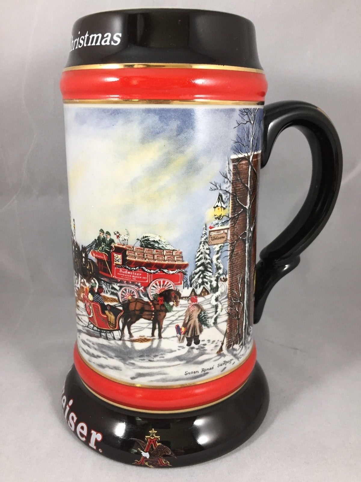 Budweiser "A Perfect Christmas" Beer Stein 1992 Collector's Series eBay