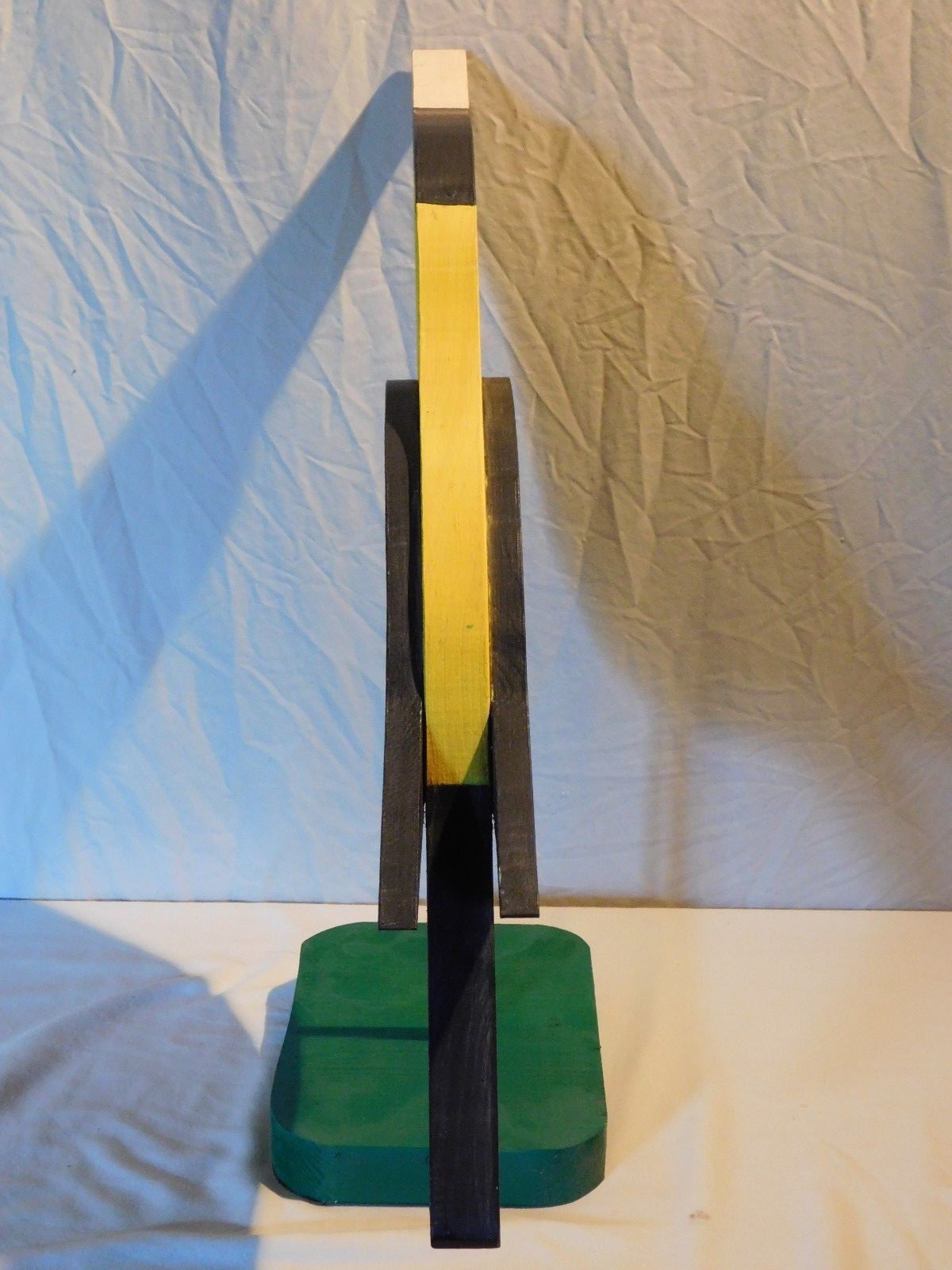 Vintage Wood Garden Yellow/Black Bird Primitives Painted Yard Lawn Folk Art