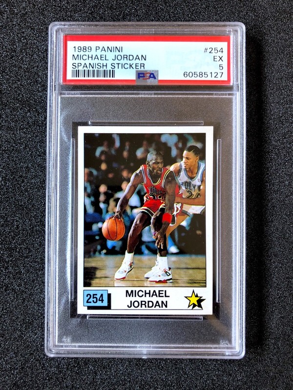 1989 Michael Jordan #254 Panini Basket NBA Sticker Card PSA 5 | eBay