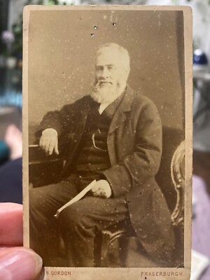 Antique CDV photo George Mathieson man inverallochy cholera outbreak local hero 