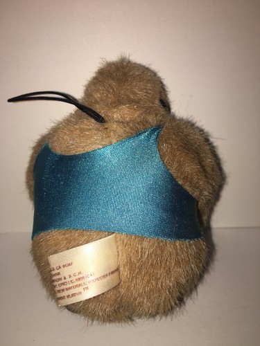 Vintage Applause Small Plush Gorilla Wearing Tan Top with Banana Earring, 1987