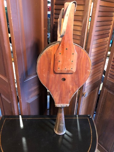 Vintage Antique Ship Boat Foghorn Leather Bellows Nautical Whistle ?Makers Mark?