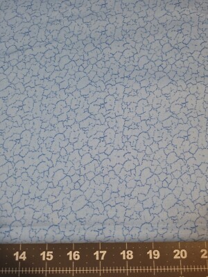 Gnome Is Where Your Garden Grows By Henry Glass - Blue Crackle Cotton Fabric BTY