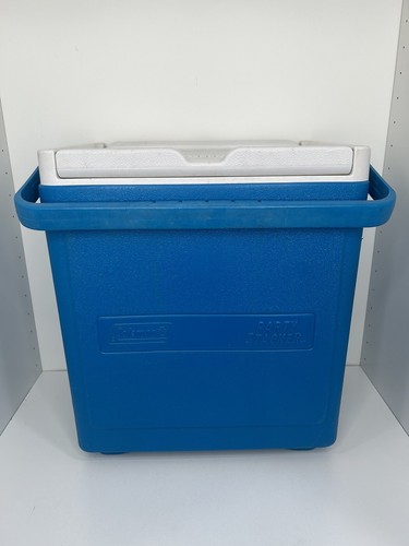 Vtg Coleman Party Stacker Cooler Blue 24 Cans Ice Chest 6224