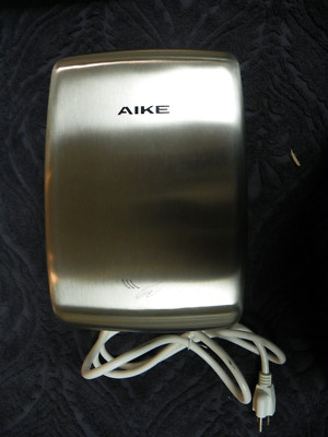 AIKE UL Approved Compact Jet Hand Dryer Hard-Wired Friendly, 1350W 120V Brush...