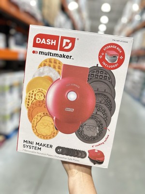 Dash MultiMaker Mini Waffle System with Removable Plates and Storage Case