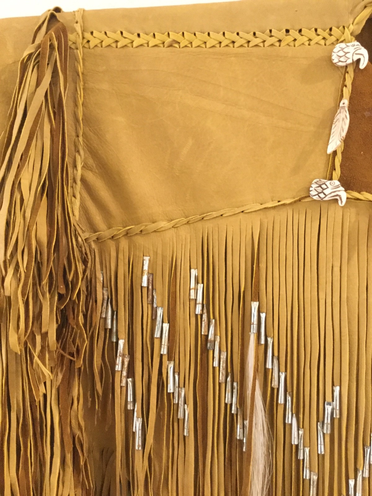NATIVE AMERICAN NAVAJO  DEERSKIN LEATHER SHIRT POW WOW CEREMONY