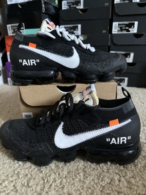 Off White x Nike Air Vapormax The Ten - Size 7 /8.5W OG All AA3831 001 Fast Ship