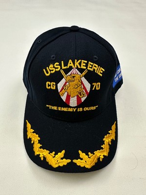 New The Corps USS Lake Erie CG 70 Logo Blue Baseball Cap Hat One Size