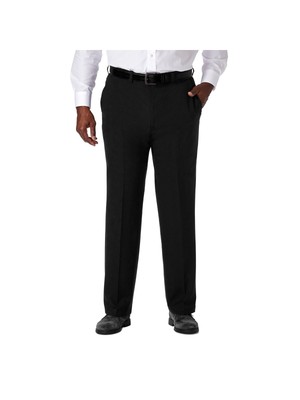 

Мужские брюки HAGGAR Eclo Stria Black Flat Front Classic Fit Non Iron, Черный, HD00218
