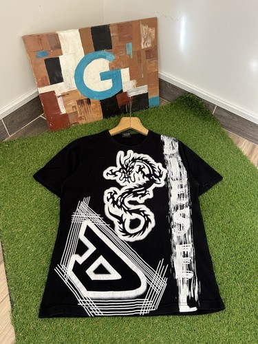 Diesel Vintage 00s Y2K Dragon Print Logo Faded T Shirt | eBay