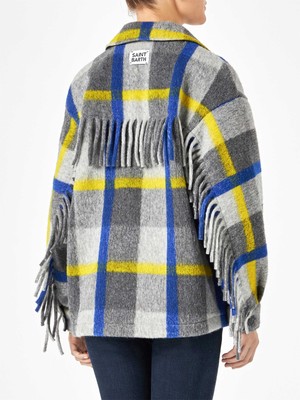 Pre-owned Saint Barth Mc2  Woman Overshirt With Fringes In Multicolor