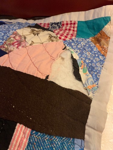 Vintage Patchwork Cotton Quilt 94” By 82”