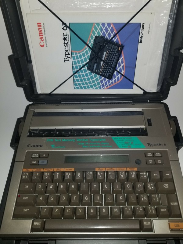 198X Canon Typestar 6 on the Typewriter Database