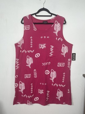 Exist Sports Line Fish Beach Dress 2XL Summer Coverup Magenta Tank Oversized